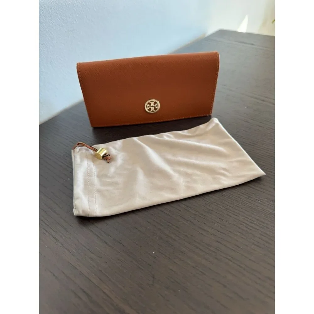 Tory Burch Large Orange Case for Glasses or Sunglasses -‎ Authentic